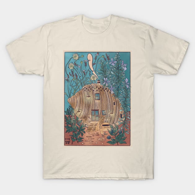 Tiny Home n°4: Seashell T-Shirt by heliantusannuusart@gmail.com